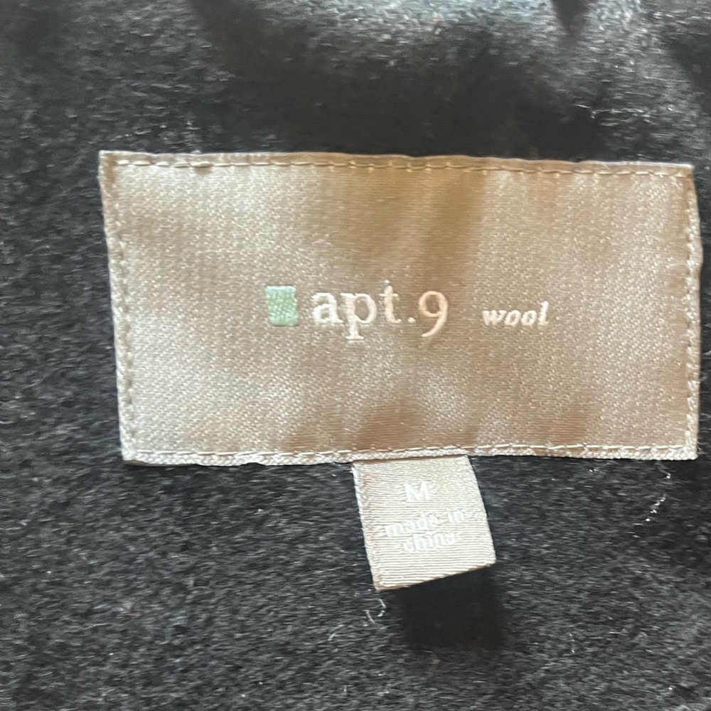 Apt 9 Peacoat Womans Medium - Wool Black - Shawl Collars Thick Warm Cozy - Picture 2 of 8